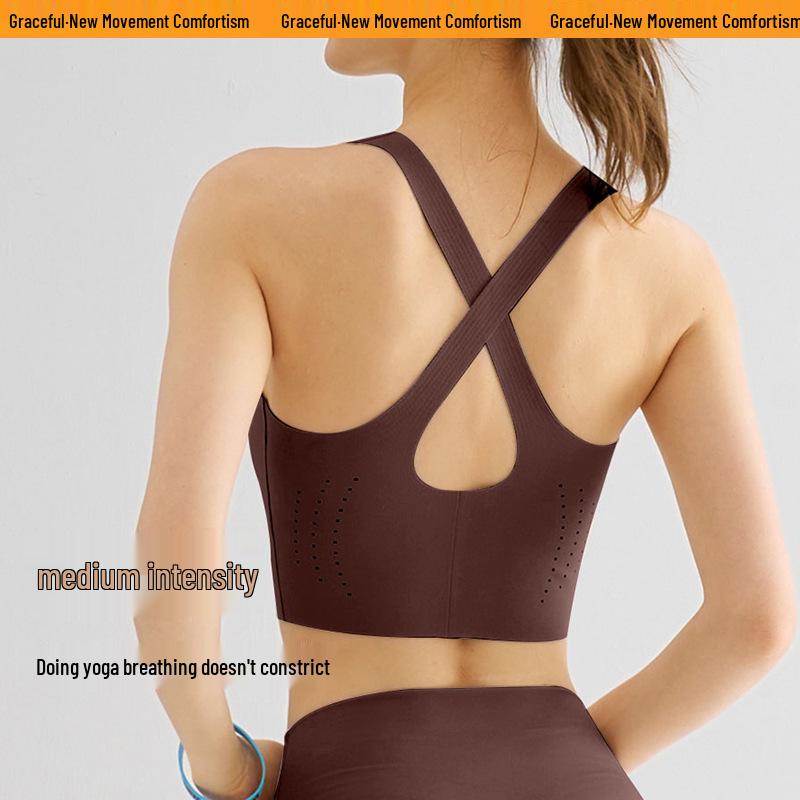 

Manmiao Women s Shockproof Sports Bra with Fixed Cup & Seamless Design for Yoga & Pilates Large
