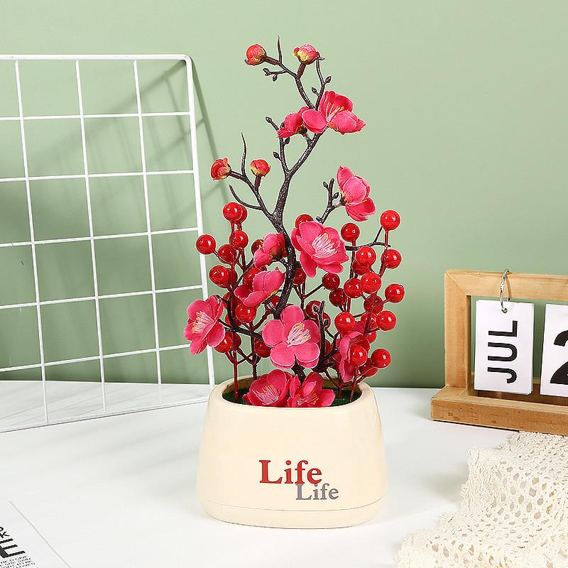 Sweet Winter Wealth Fruit Simulation Pottery Fake Flower Bonsai Home Decoration