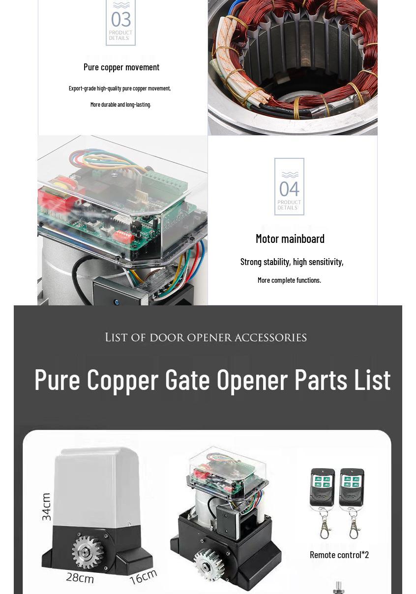 Sliding Door Motor with Remote Control & Mobile Integration