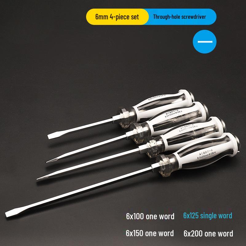 Industrial Grade Magnetic Screwdriver Set - Super Hard, Impact Resistant, Flat & Phillips Slotted Heads