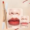 Rosen Ätherisches Öl Doppelkopf-Lippenstift  Kein Verblassen der Farbe  Kein Abfärben auf Tassen  Lipliner-Stift  Samtmatt  Heller Teint  Rosige Lippen Kosmetik
