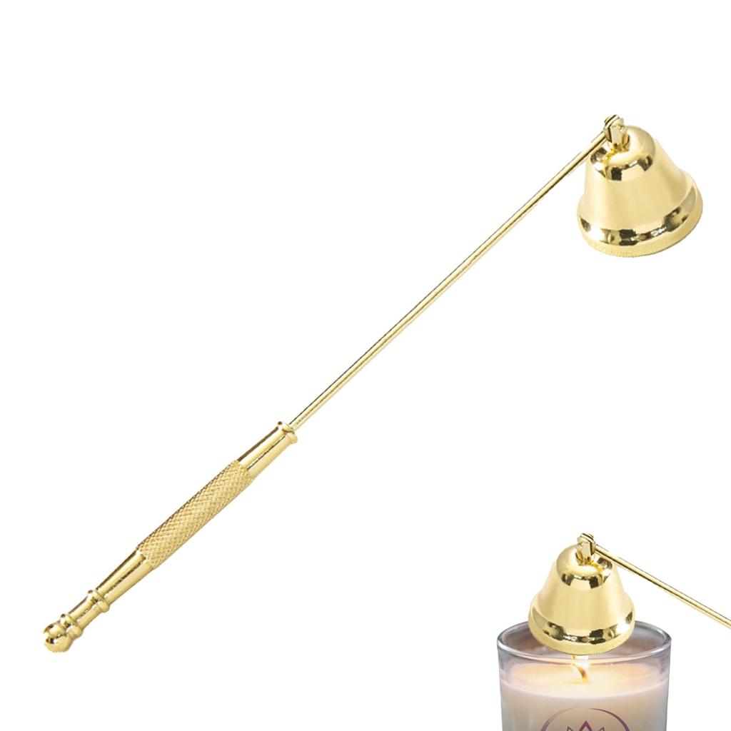 PAVIKE Candle Snuffer, Bell-Shaped Stainless Steel Candle Snuffer, Adjustable Angle, Easy to Use, Easy to Clean, Candle Accessory, Buddhist Altar,