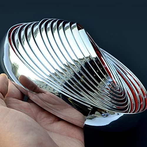 Takelablaze Car Plating Tape, Plating Molding, Body Bumper Protection, Protector, Total Length 16.8 Ft (5m), Universal, Silver (Width 0.9 Inches