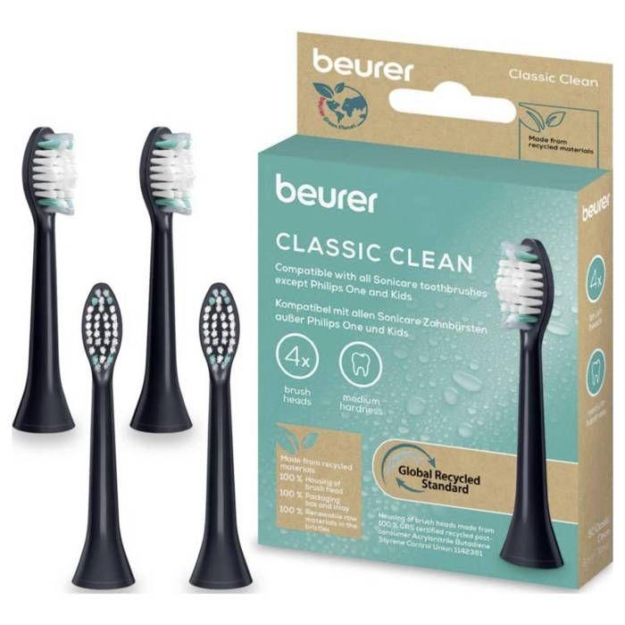 Brossettes de rechange - BEURER - Classic Clean - 4 pièces - Couleur noire - Pour adultes