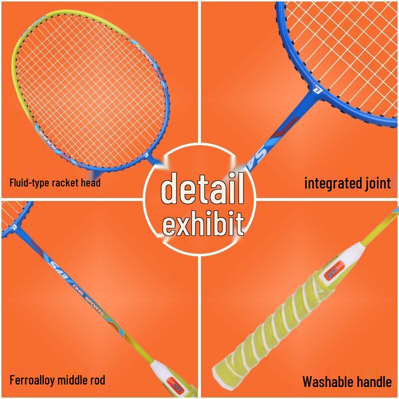 Red Double Happiness S46 Full Carbon Badminton Racket Pair