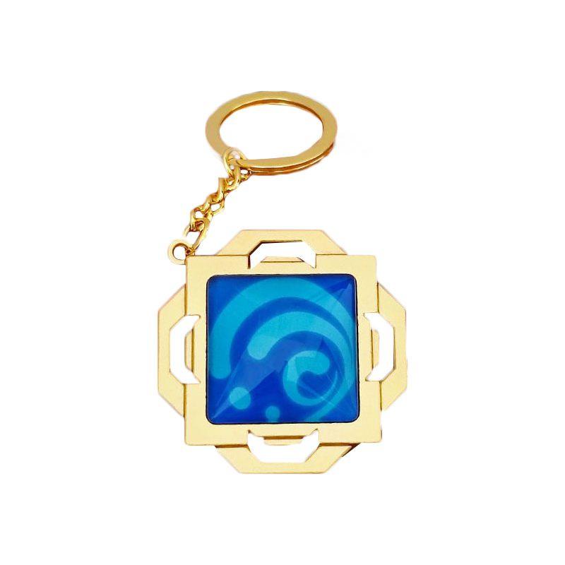 Seven Impact Genshin Elements Keychain Geo Anemo Electro Dendro Hydro Pyro Cryo