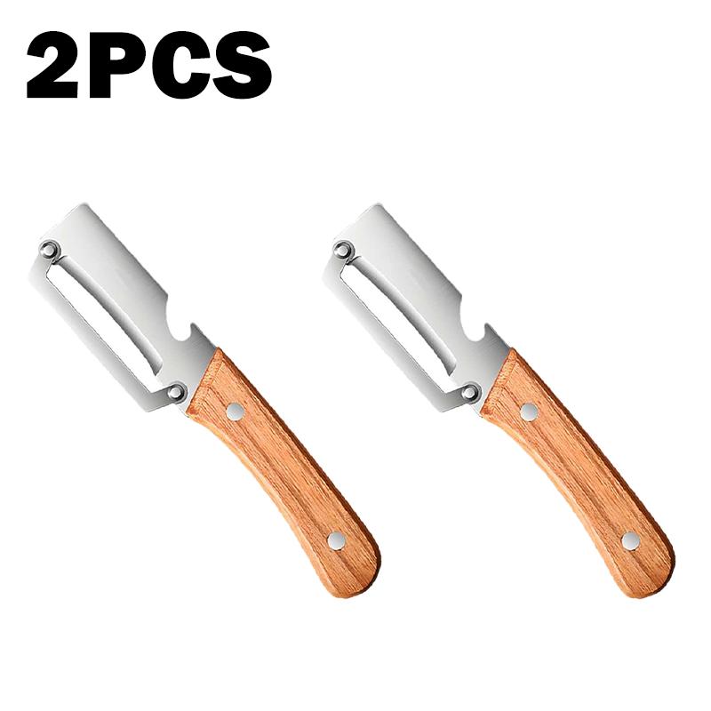 1/2/4PCS Stainless Steel Peeler with Wooden Handle for Fruit Vegetable Peeling  Smooth Operation Ergonomic Kitchen Tool
