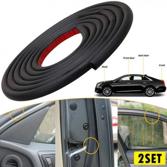 1/2set 5M Car Door Boot Edge Protector Strip Trim D Shape Guard Seal Rubber 14mm