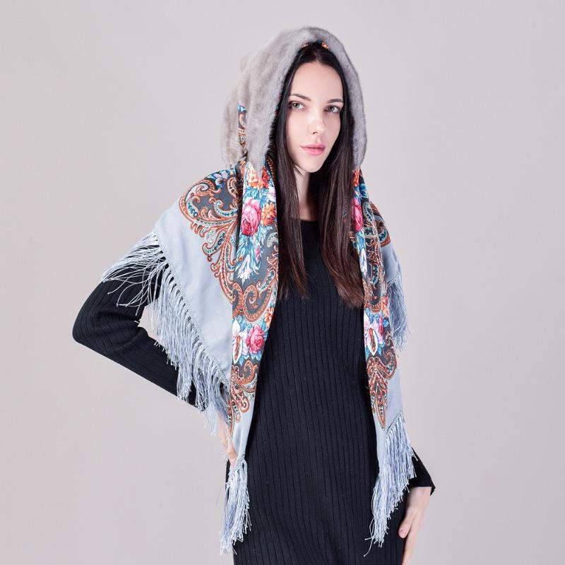 

Меховая шапка, шарф, цельная норка, норковый мех, зимняя шапка, защита ушей, женская накидка, накидка