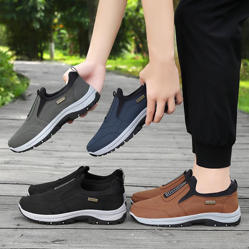 Scarpe da passeggio per anziani nuove scarpe sportive casual da esterno a pedale unico scarpe da papà taglia grande da uomo scarpe da trekking