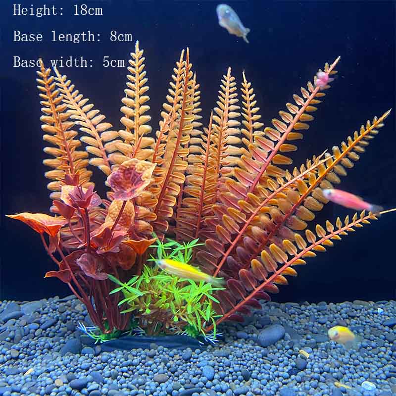 Plantas Artificiais Subaquáticas de Plástico Aquário Tanque de Peixes Aquático Arbusto Falso Grama Aquática Verde Decoração de Simulação de Visualização