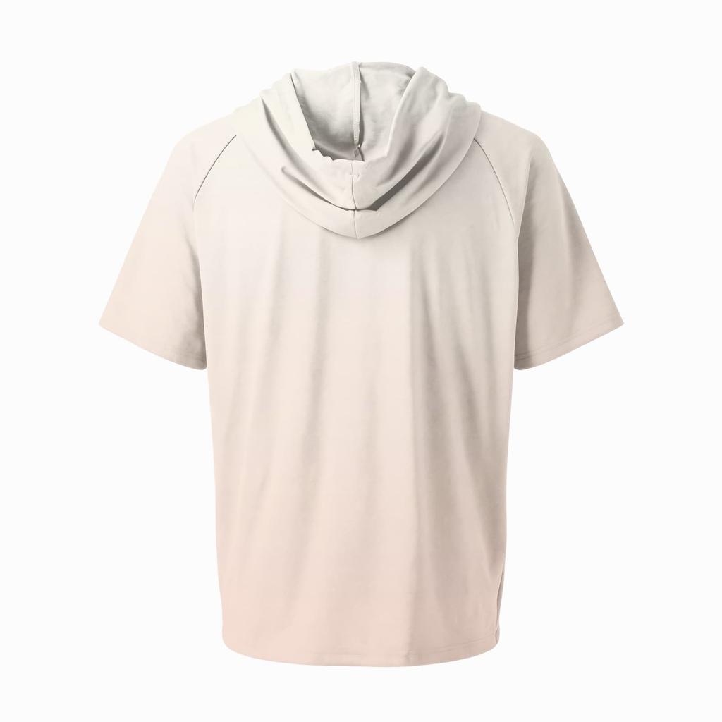 Men's Summer Quick Dry Short Sleeve Hoodie UPF 50 Plus Sun Protection Lightweight Fishing Sports Hooded Shirt