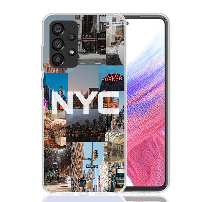 NYC New York City Phone Case For Samsung Galaxy A13 A14 A15 A16 A53 A54 A55 A56 A33 A34 A35 A36 A23 A24 A25 A26 A05S A04S A73 A1