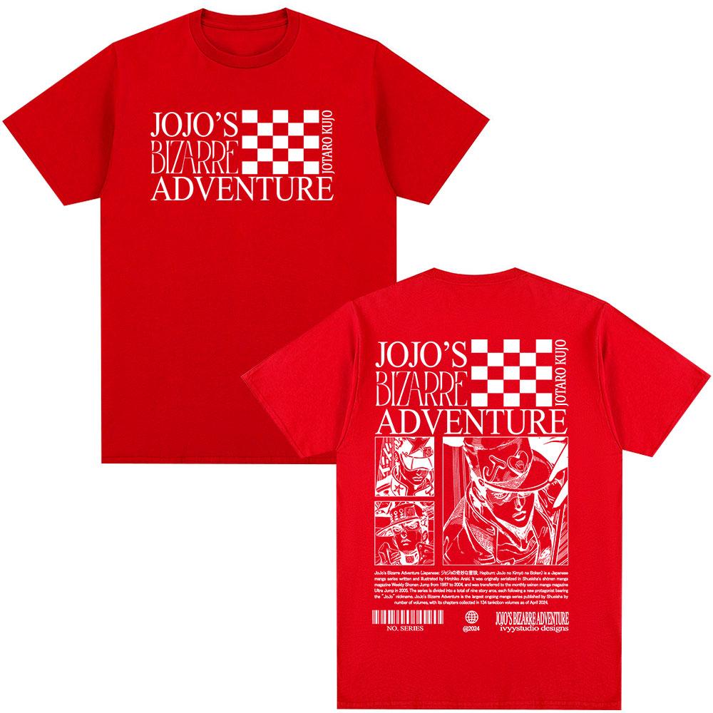 

Anime Jojo Bizarre Adventure Jotaro Kujo Unisexga T Shirts Unisexs Women Casual Cotton Short Sleeves Oversized Tshirts Streetwear S