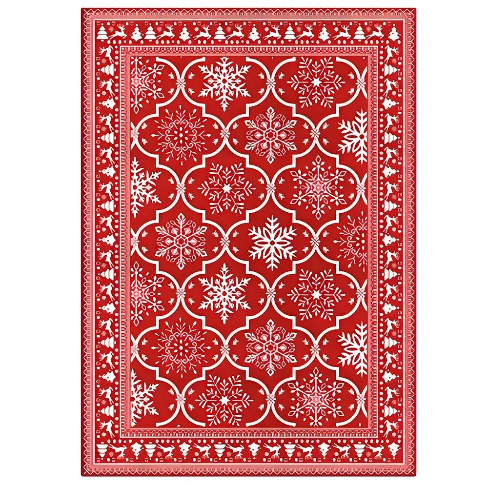 

Рождественский зимний снежный красный коврик для спальни ковер нескользящий коврик моющийся прочный ковер для гостиной ванной комнаты коврик 40X60cm-16x24in