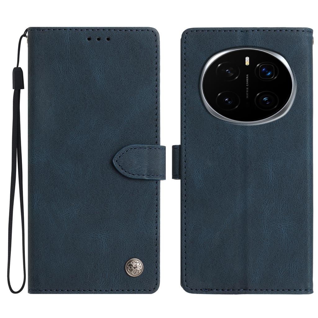 For Honor Magic7 Pro 5G Leather Case Solid Color Phone Wallet Cover