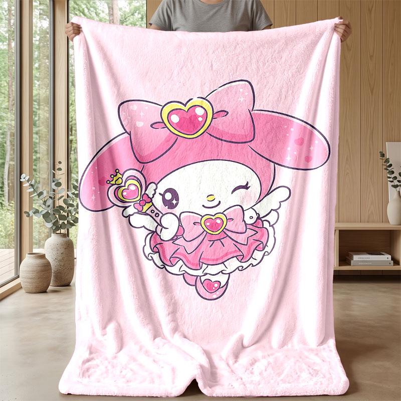 Soft Flannel Blanket Lightweight Cozy Bedroom Living Room CoverMy Melody