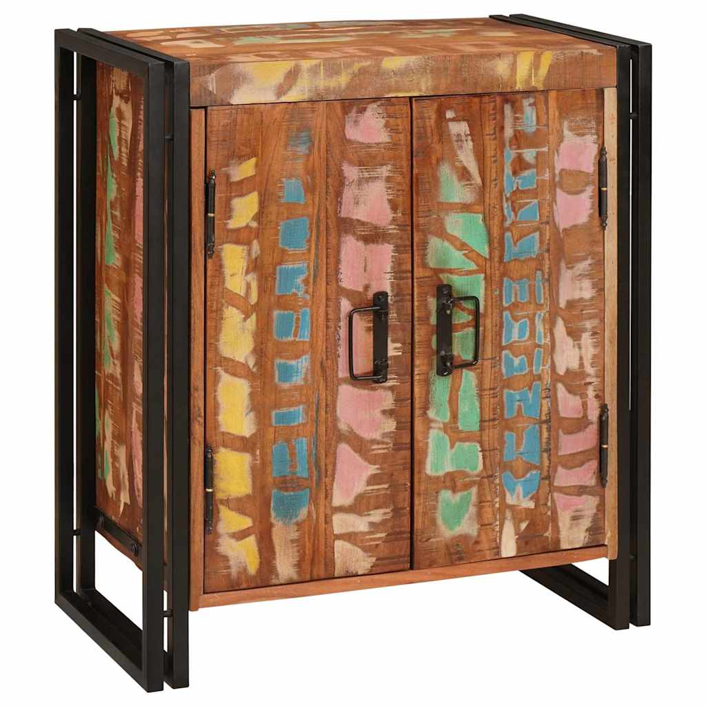 Nightstand Multicolored 66 x 35 x 76 cm Solid Reclaimed Wood