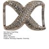 Scarf Rings for Women X Shaped Scarf Buckle Rhinestone Shawl Slide Pin Clip