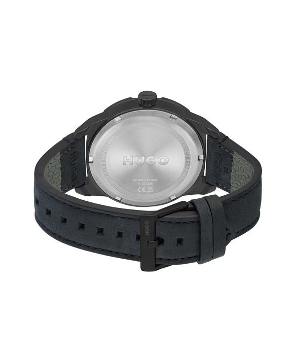 Montre - Hugo - 1530275 - Analogique - Cuir Noir - Résistance 5 ATM