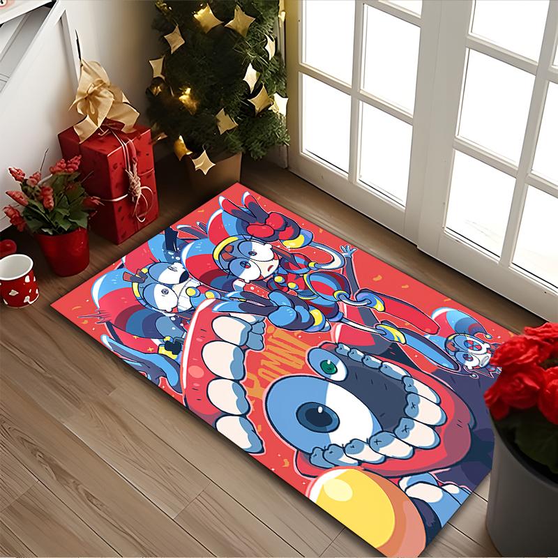 1pc The Amazing Digital Circus Carpet for Room Floor Mat, Comfortable Office Chair Printed Area Rug, Beautiful Hotel Rug