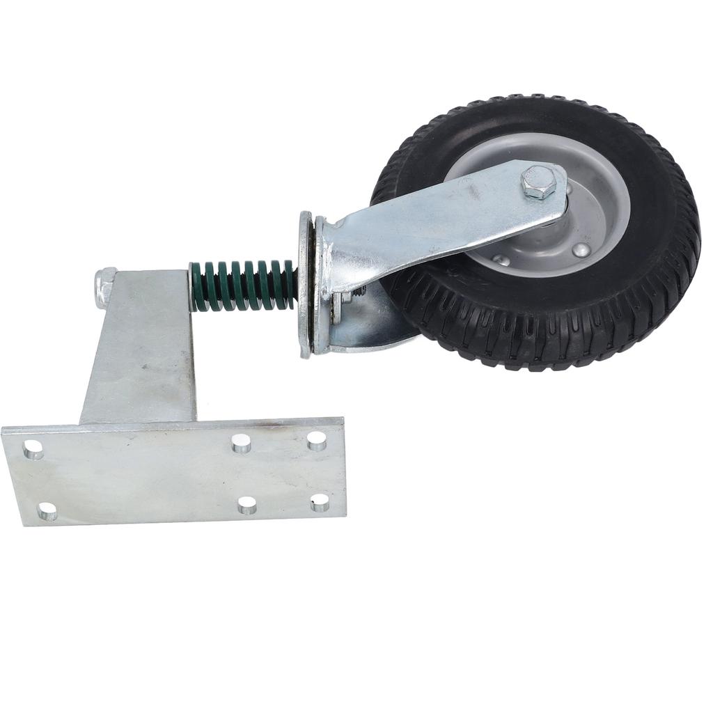 Gate Wheel 8 Inch 600lb Load Capacity High Carbon Steel and Rubber Gate Wheel Caster Grey