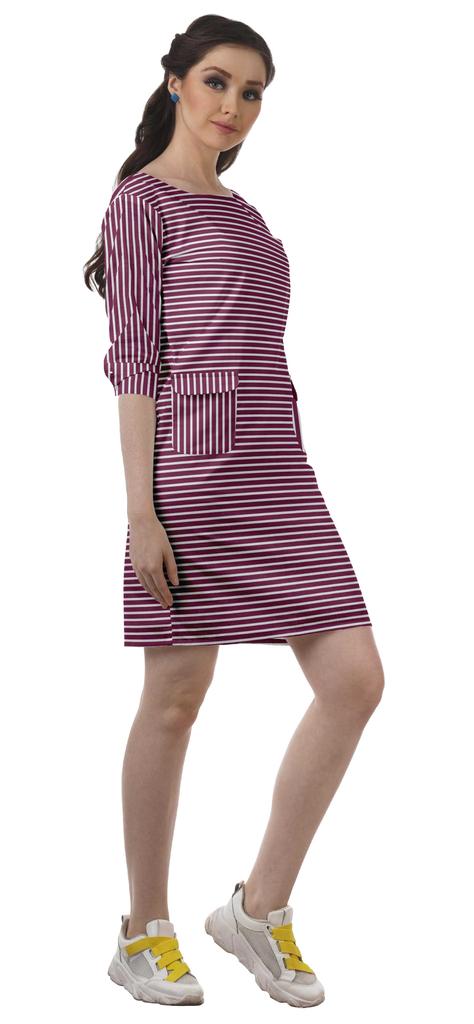 Moomaya 3 4 Sleeve Womens Summer Dresses Casual Shift Dress With Pockets
