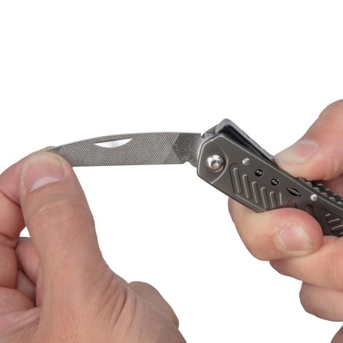 Wolfcraft Couteau multifonctionnel 13-en-1 avec étui