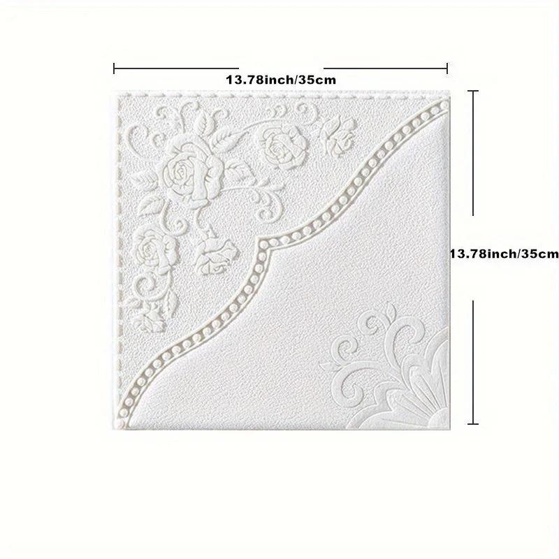 

35*35см Декор комнаты 3d Потолочные настенные наклейки Фоновое украшение Противоударные обои Спальня Водонепроницаемые Самоклеящиеся 4pcs 35x35cm