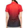 J.LINDEBERG Tour Tech Print Polo Gradient Logo Short Sleeve Polo Women Tops Red GWJT08086-G136