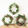 Artificial Flower Christmas Garland Green Leaf Candlestick Wreath  Christmas Decor