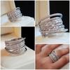 New Fashion Multi-Layered Cross Finger Ring With Dazzling Zircon Daily Wear Statement Rings For Women Party Jewelry Gifts