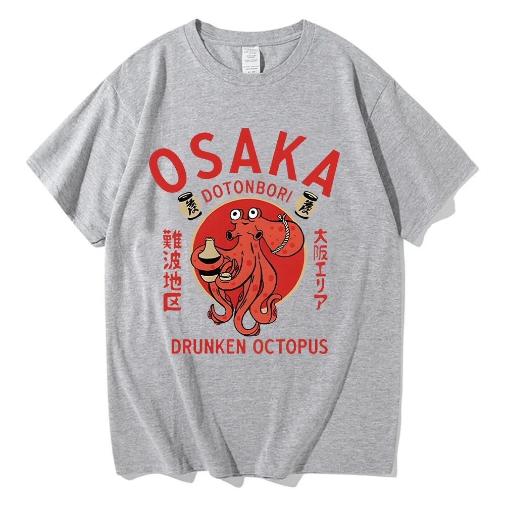 Ósaka Dotonbori Opilá Chobotnice Trička Japonské Jídlo Vtipná Bavlněná Trička Letní Móda Dámská Pánská Tílka Vintage Estetika