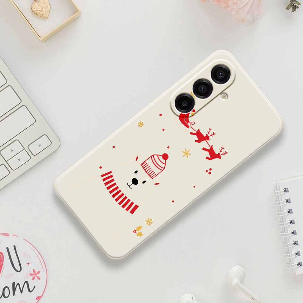 For Samsung Galaxy A17 5G Case Bear Pattern Printing Straight Edge TPU Phone Back Cover