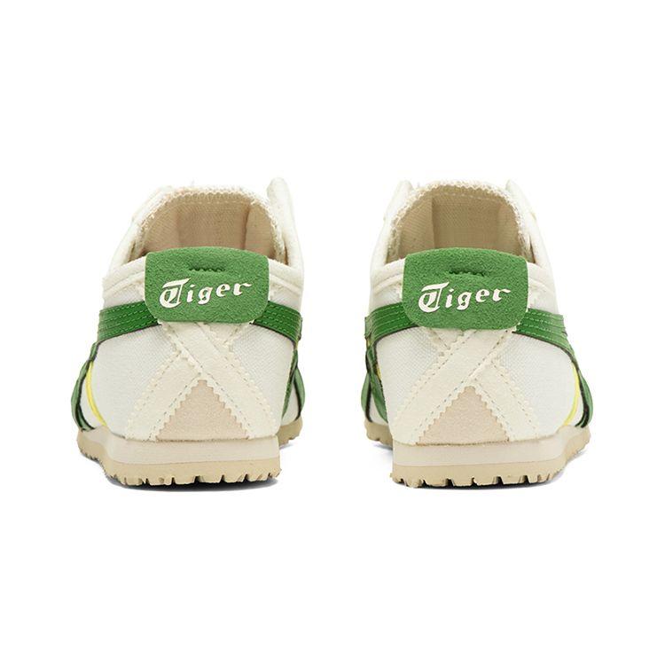 Onitsuka Tiger Mexico 66 Slip-On Leather Retro Durable Low-Top Running Shoes Kids sneaker White Green 1184A085-103