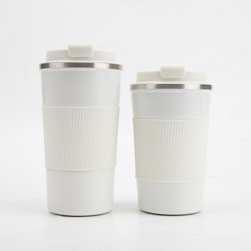 304 Stainless Steel Smart Coffee Mug with Silicone Sleeve - Insulated Travel Cup for Outdoor and Car Use