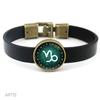 Aries Gemini Cancer Leo Virgo Libra Scorpio Sagittarius Capricorn Aquarius Pisces Zodiac Sign Horoscope Genuine Leather Bracelet