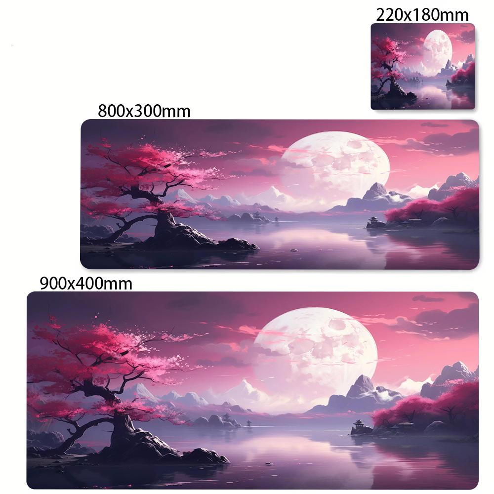 Pink Sakura Anime Mousepad Landscape Gaming Mouse Pad Xxl Mouse Mat Big Carpets Pc Computer Accessories Stitch Stuff Deskmat Rug