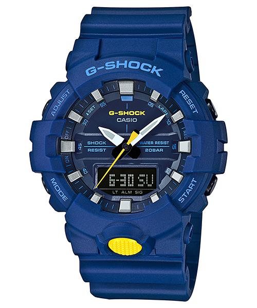 

Casio Men s Resin 200M Water Resistant Digital Shock Resistant Quartz Watch GA-800SC-2A синий