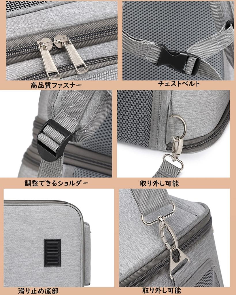 CHINSUKIDA Separable Backpack Carrier for Cats and Small Pet Carrier with Foldable Soft Suitable for Hospital Trips Two-Piece Dogs, 2-Way Mat, Crate,