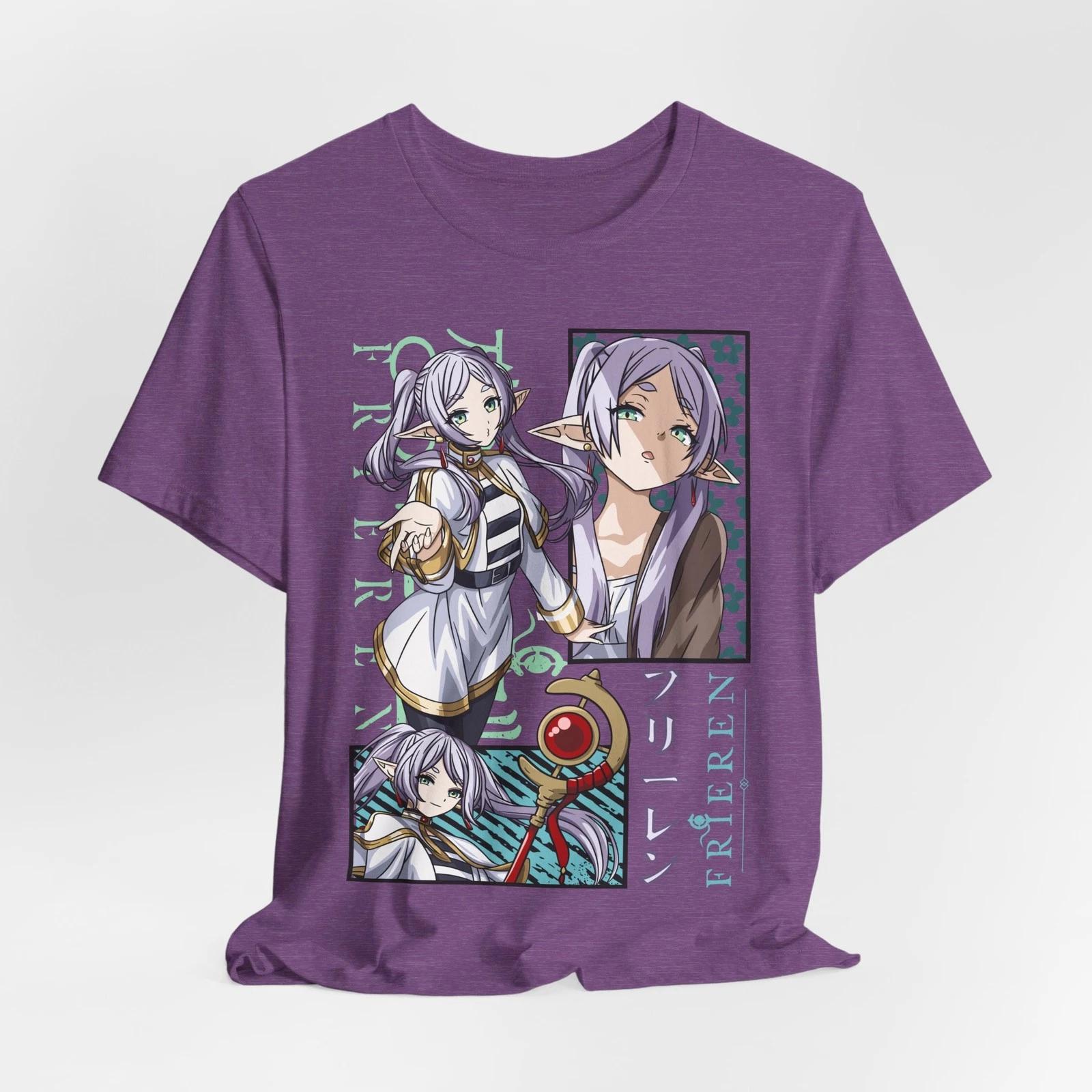 Custom Frieren inspired Anime Character Tee | Manga Portrait Collage T-Shirt XS