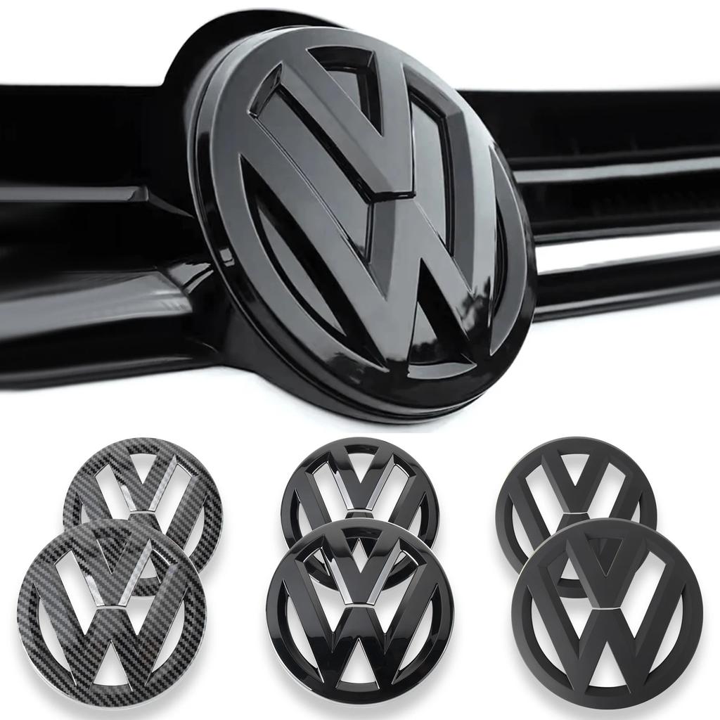 Valve Stems Caps 1/2Pcs Car Front Bonnet Grill Badge Rear Trunk Emblem Logo Cover Not Affect ACC For Volkswagen VW Golf 6 MK6 20 zg0
