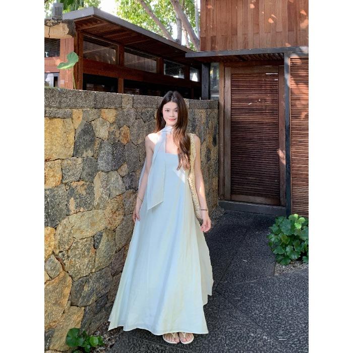2026 Summer New Gentle Vacation Style Design Sense Atmosphere Elegant Temperament Suspender Long Dress Dress Female Chic