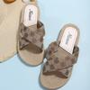 Dámské nové pantofle Summer Cross Drag Móda Konopné lano Svrchní oblečení Pantofle Pro volný čas Sandály a pantofle