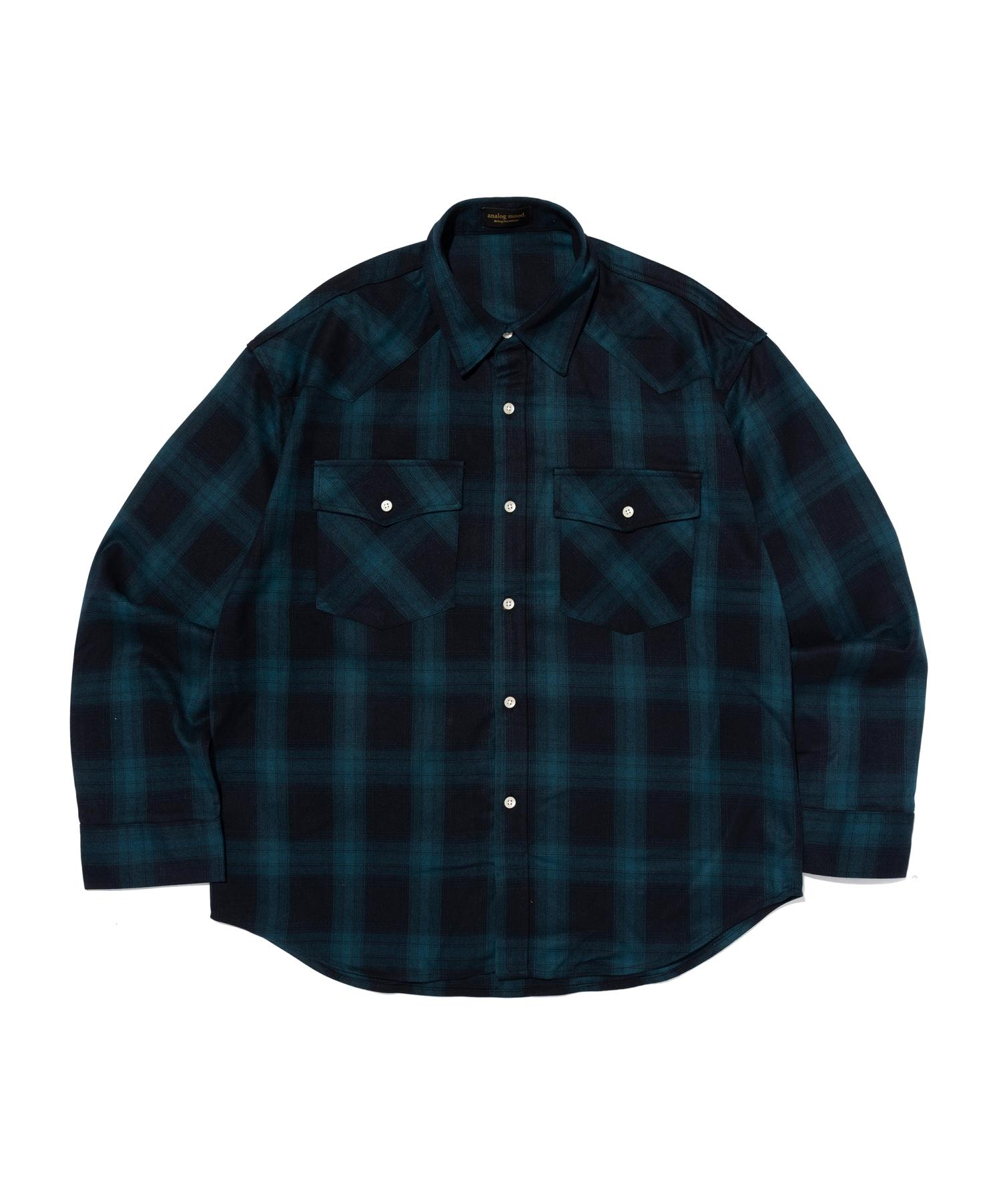 Analog Mood Flannel Oversized Check Shirt (Green) Free