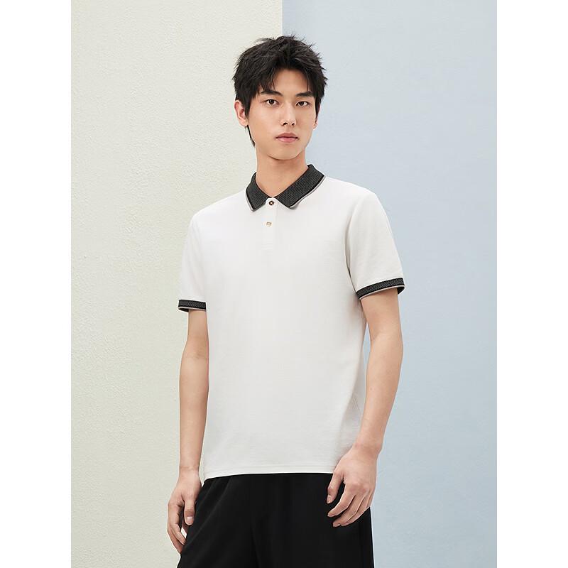 GXG Men's Casual Two-Tone Lapel Polo Shirt