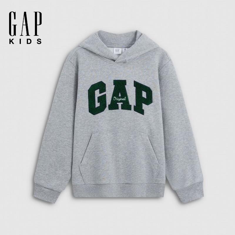Gap Boys' Logo Towel Embroidery Fleece Hooded Sweatshirt