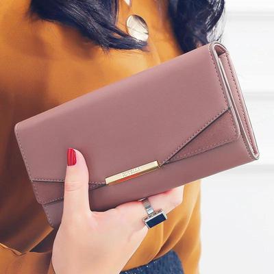 Portafoglio Lungo da Donna Grande Capacità in Pelle PU Portamonete a Busta Moda Porta Carte Multi Scomparti Tasca per Monete Borsa da Mano da Donna