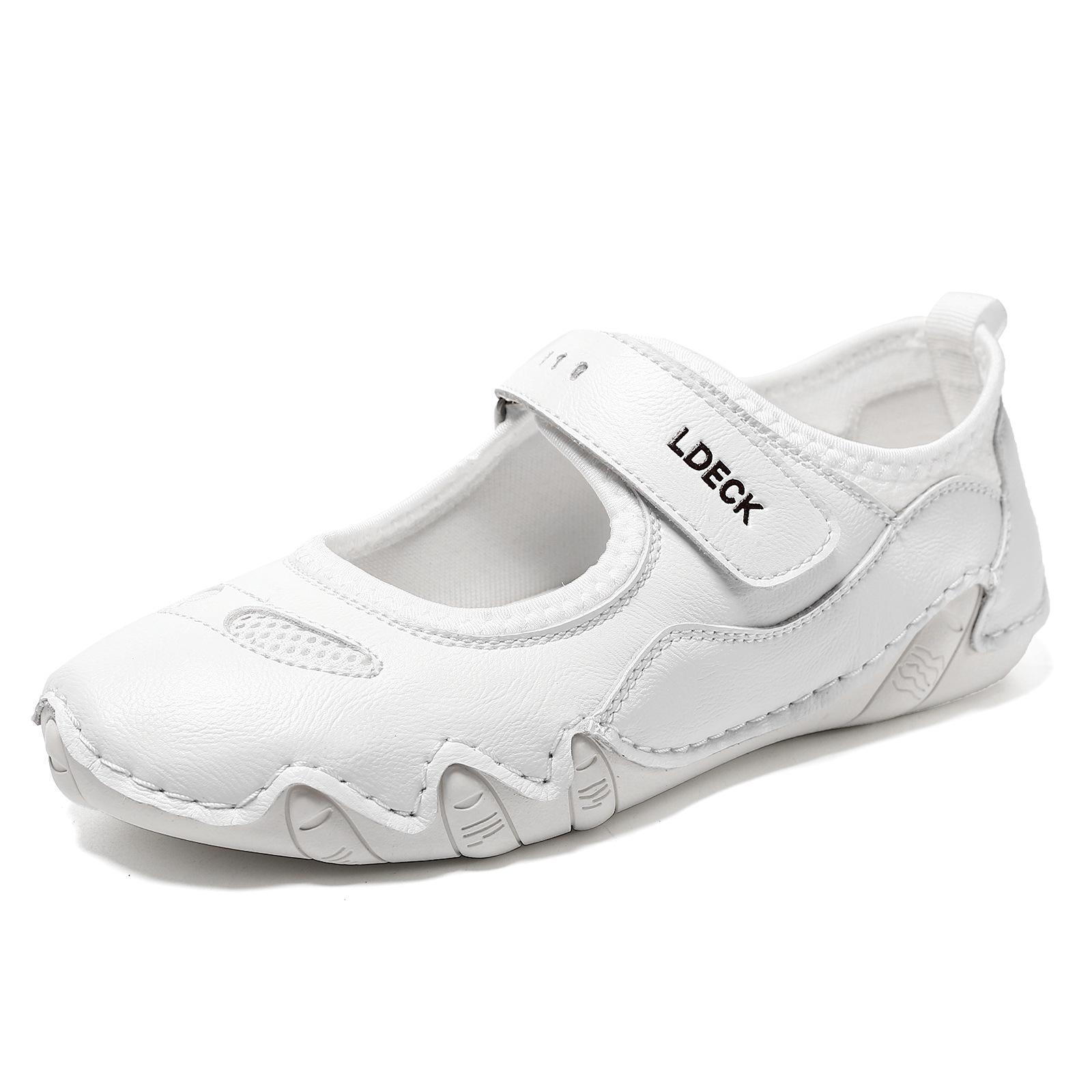Women s Plus Size Genuine Leather Velcro Outdoor Casual Summer Sports Shoes 43