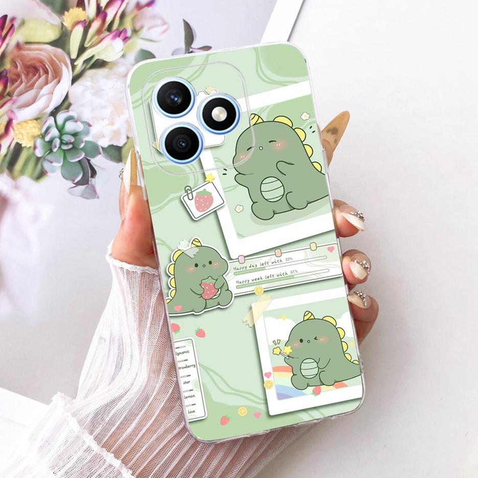 For Honor X8d 4G Case Cute Cat Luxury Flowers Painted Cover Soft Slim Phone Case For Honor X8d X 8d HonorX8d 4G Back Cover Coque